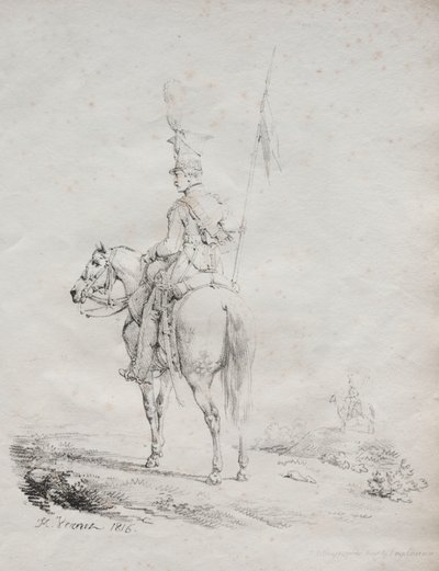 Receuil平版印刷版画：《兰奇尔》，1816年。 作者 埃米尔·让·霍勒斯·韦尔内