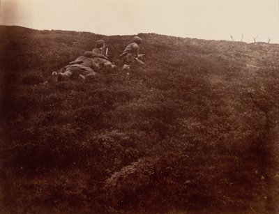 霍勒斯和爱德华跟踪雄鹿，1856 年（照片） 作者 霍拉索·罗斯（Horatio Ross）