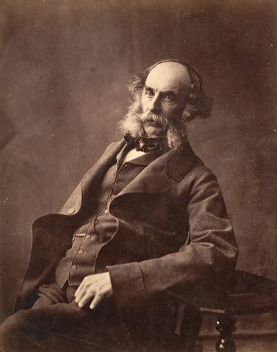 一个坐着的绅士的肖像，约1856-59。 作者 霍拉索·罗斯（Horatio Ross）