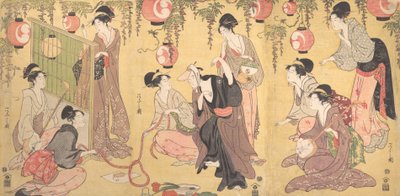 欢乐宿舍里的尤拉诺夫的模仿作品，约1797年。 作者 细田英史