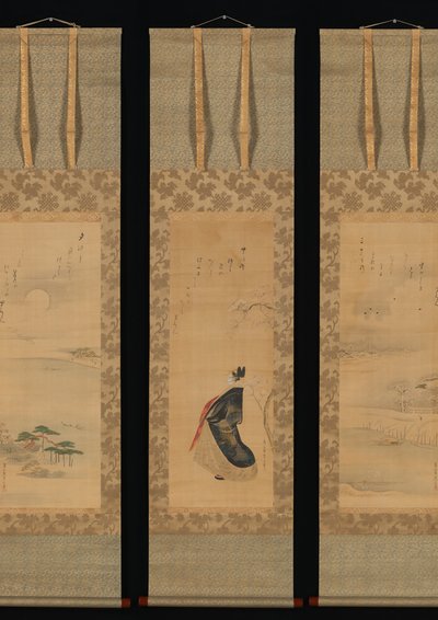 雪、月、樱花 吉原的三季，19世纪初。 作者 细田英史