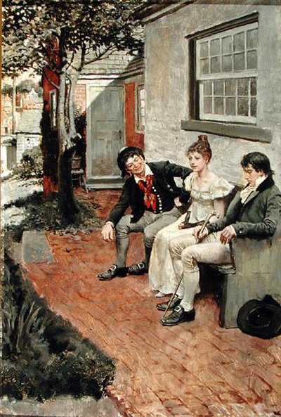 水手的甜心》，选自霍华德-派尔的《陆地与海洋》，发表于 1895 年 12 月的《哈珀月刊》（布面油画）。 作者 霍华德·派尔