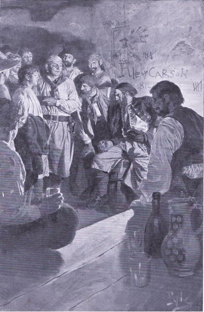 他把杰克带到了那个坐在barrell上的男人，他是1921年Harper＆Bros出版的Howard Pyles Book of Pirates 作者 霍华德·派尔