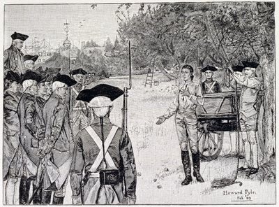 1880年哈珀杂志，“我唯一遗憾的是，我只有一生可以为我的国家而战” 作者 霍华德·派尔
