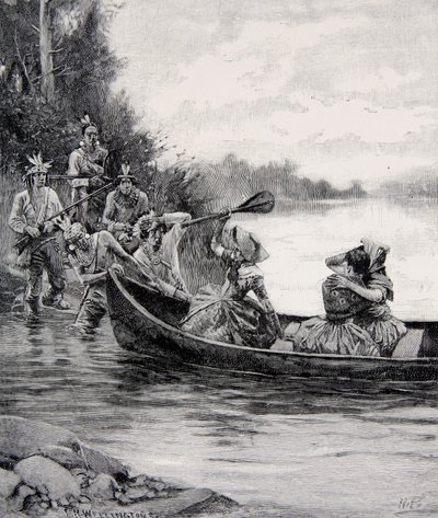 1887年6月在哈珀杂志上发表的伊丽莎白和弗朗西斯加洛韦的捕获 作者 霍华德·派尔