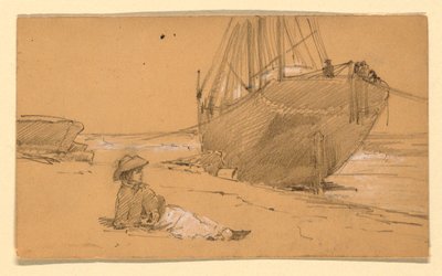 绘画，海岸，1884 年 作者 霍华德·拉塞尔·巴特勒