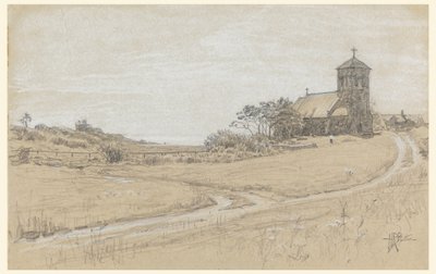 素描，风景，1880-90 年 作者 霍华德·拉塞尔·巴特勒