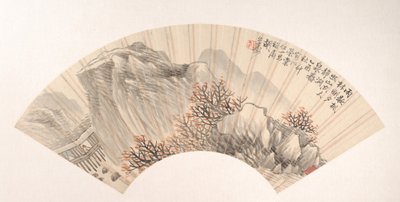 景观，日期为1885年。 作者 胡元