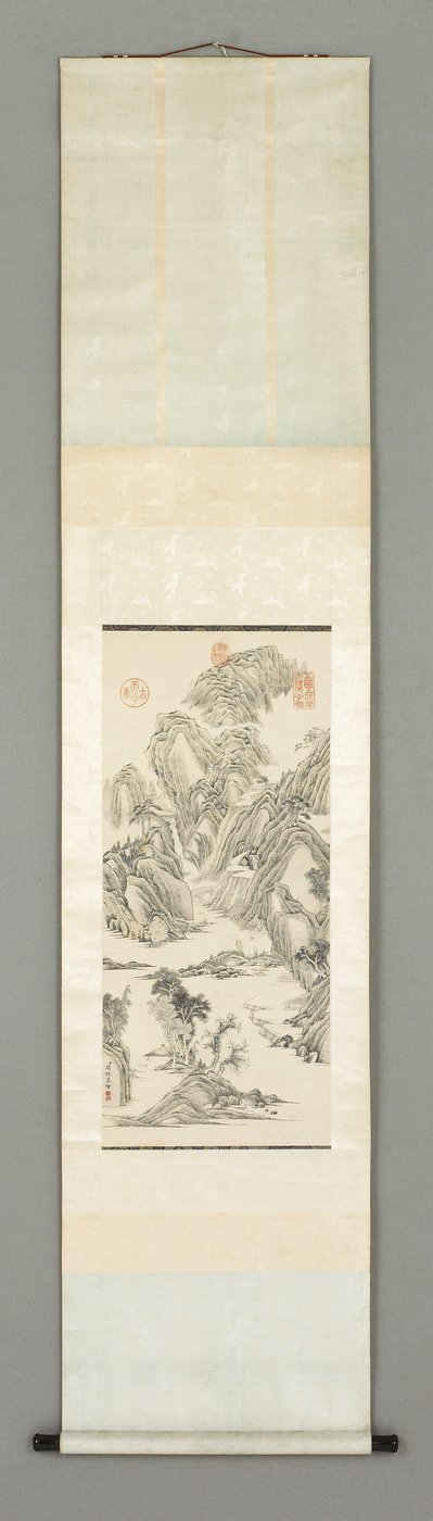 风景（纸上水墨和彩色） 作者 淮冠
