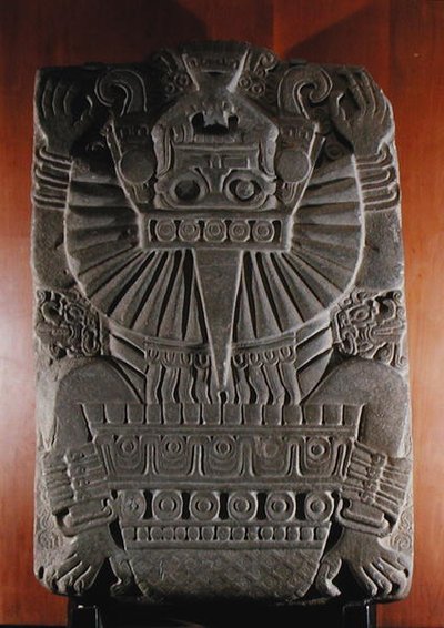 Tlaltecuhtli，后古典时期（900-1521）（石头）。 作者 华泰克华泰克