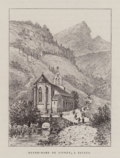 利夫隆圣母院，A Caylus（雕刻） 作者 休伯特·克莱格（Hubert Clerget）