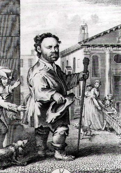 Owen Farrel（b.1716），爱尔兰矮人，由James Hulett（d.1771）雕刻，酒吧。在1742年 作者 休伯特·弗朗索瓦·格雷夫洛