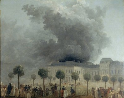 1781年6月8日，大约在1781年，皇家宫殿歌剧院发生火灾。 作者 休伯特·罗伯特
