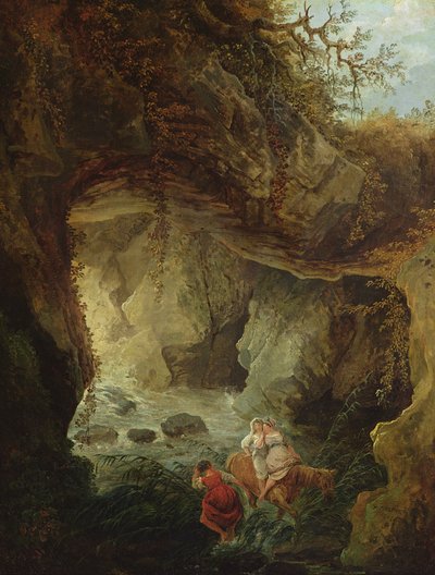 石窟，1772年 作者 休伯特·罗伯特