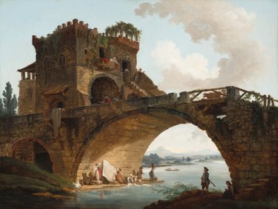 Ponte Salario，约1775年。 作者 休伯特·罗伯特