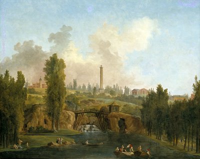 观看Méréville公园，1790年 作者 休伯特·罗伯特