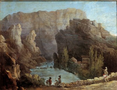 Vaucluse喷泉景观 休伯特-罗伯特（1733-1805）的画作 18世纪 阿维尼翁，卡尔维博物馆。 作者 休伯特·罗伯特