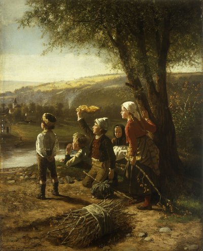 呼吁渡轮，1871年 作者 休伯特·萨伦汀（Hubert Salentin）