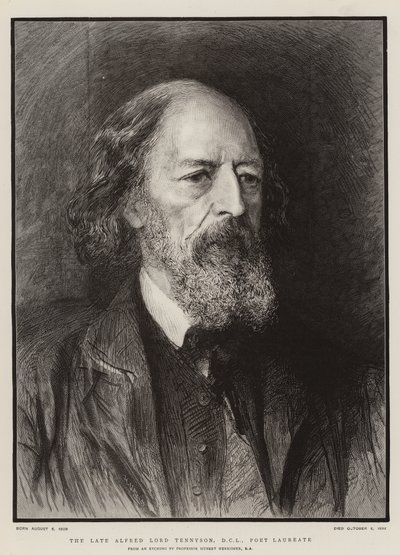 已故的Alfred Lord Tennyson，DCL，诗人桂冠 作者 休伯特·冯·赫科默