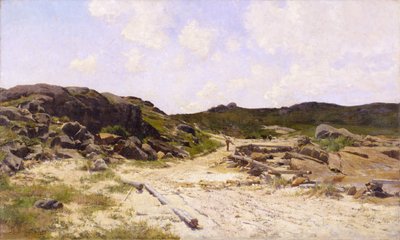 Annisquam的灯塔海滩，约1887年。 作者 休·博尔顿·琼斯