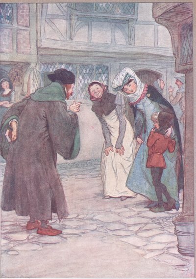 来吧sirrah-回答你的主人，不要害怕，1910年温莎的风流妻子的插图 作者 休·汤姆森