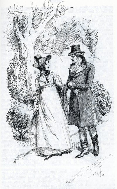 "Emma et Mr Knightley" (illustration) 作者 休·汤姆森