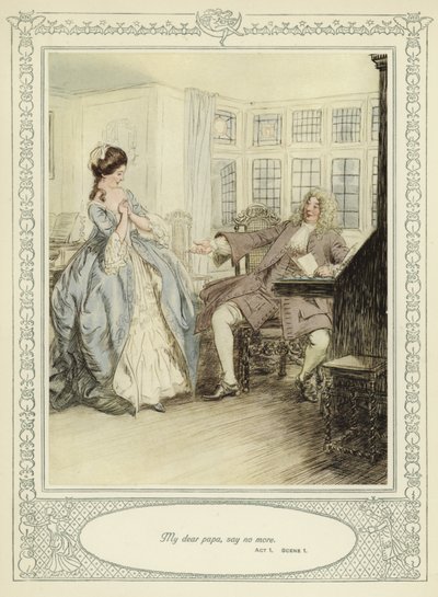 戈德史密斯的插图她弯腰征服 作者 Hugh Thomson