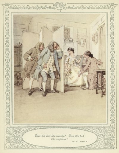 戈德史密斯的插图她弯腰征服 作者 Hugh Thomson