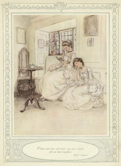 戈德史密斯的插图她弯腰征服 作者 Hugh Thomson