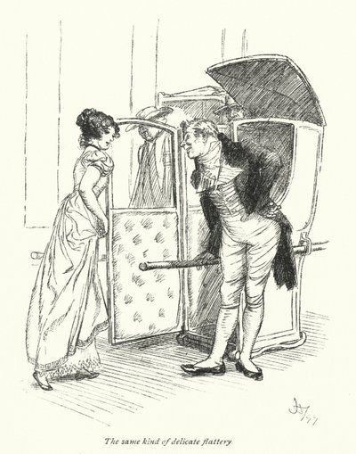 Illustration for Northanger Abbey by Jane Austen (litho) 作者 休·汤姆森