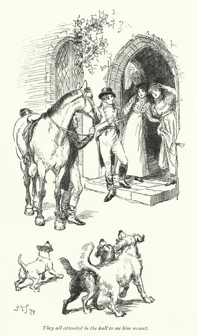 Illustration for Northanger Abbey by Jane Austen (litho) 作者 休·汤姆森