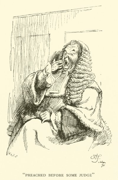 在一些法官面前宣讲（雕刻）。 作者 休·汤姆森