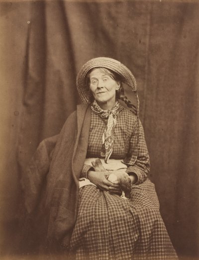 抱着一只死鸟的女人，萨里郡精神病院，约 1855 年（照片1855 年（照片） 作者 休·韦尔奇·戴蒙德