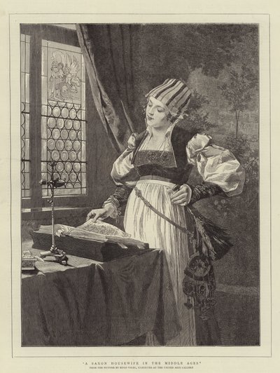 中世纪的撒克逊家庭主妇 作者 雨果·沃格尔（Hugo Vogel）