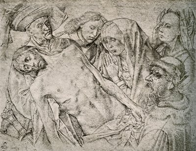 十字架沉积后的绘画，c1460-1480年，1908年。 作者 雨果范德高斯
