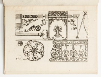 插图 5，选自 Diverses pièces de serruriers（《锁匠的各种设计》）。 作者 休斯布里斯维尔