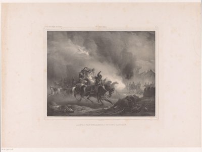 骑马进攻的士兵
骑兵对炮台的攻击（物品上的标题）
荷兰画家画册（文物上的系列名称） 作者 休布·范霍夫 Bz