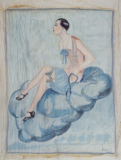 La Garconne，c。 1925-30（彩绘丝绸） 作者 匈牙利学校