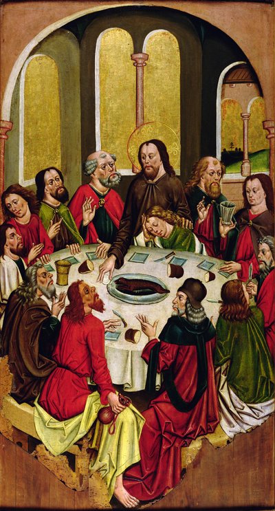 最后的晚餐，Turocbela，1480-90 作者 匈牙利学校