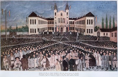 1848年5月15日在特兰西瓦尼亚布拉伊的罗马尼亚农民集会 作者 匈牙利学校
