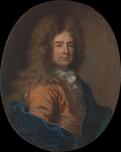 一个男人的肖像，1693年。 作者 风信子 Francois Rigaud