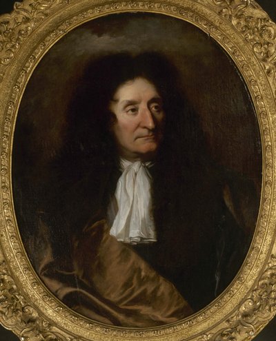 Jean de La Fontaine 1621-1695的肖像，约1680年。 作者 风信子·弗朗索瓦·奥诺雷·里戈
