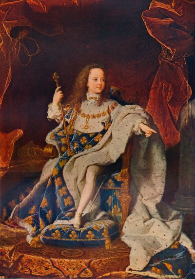 路易十五1710-1774，五岁时穿着圣心服饰，c1716û24，1911年 作者 风信子 Francois Rigaud