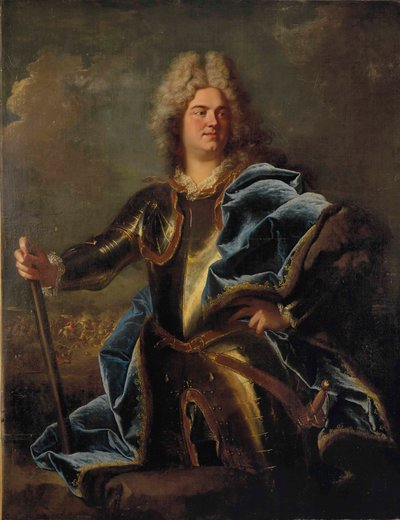 男子肖像，传统上被认定为维拉尔公爵克劳德-路易-赫克托（1653-1734 年） 作者 Hyacinthe Rigaud