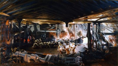 F. Bonhommé 在 Indres 工厂锻造弯曲的树。 作者 伊格纳斯·弗朗索瓦·博霍姆