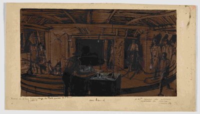 背景是矿工午餐，1866 年 作者 伊格纳斯·弗朗索瓦·博霍姆