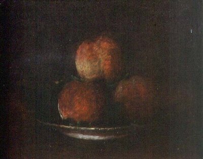 三个桃子（布面油画） 作者 伊格纳斯·亨利·让·范坦·拉图尔
