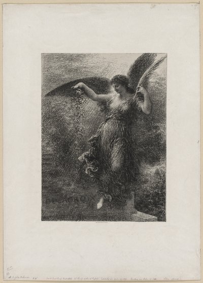 致尤金·德拉克鲁瓦（Eugene Delacroix），1890年。 作者 伊格纳斯·亨利·让·范坦·拉图尔