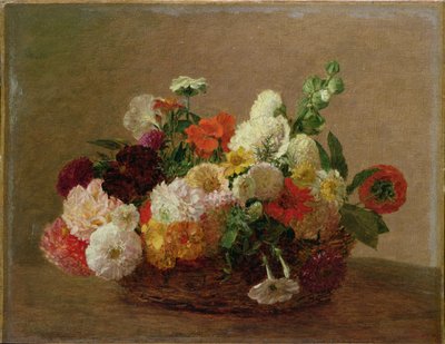 花静物 作者 Ignace Henri Jean Fantin Latour