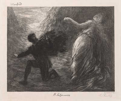 曼弗雷德（Manfred）和阿斯塔迪（Astarté），1879年。 作者 伊格纳斯·亨利·让·范坦·拉图尔